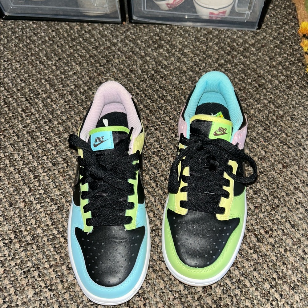 Nike Kids Multicolor Sneakers - Blue, Green, Black